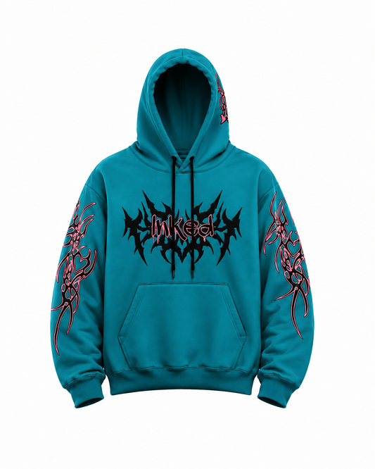 InkEd Signature Street Hoodie Blue