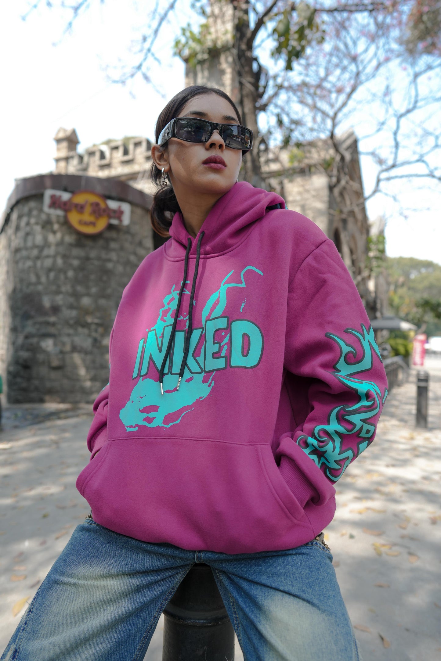 InkEd Signature Street Hoodie Pink