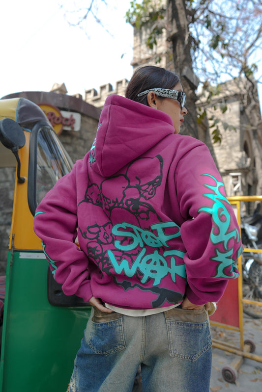 InkEd Signature Street Hoodie Pink