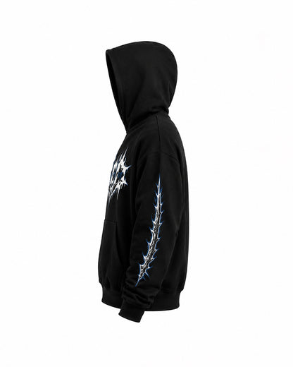 Inked signature hoodie Black