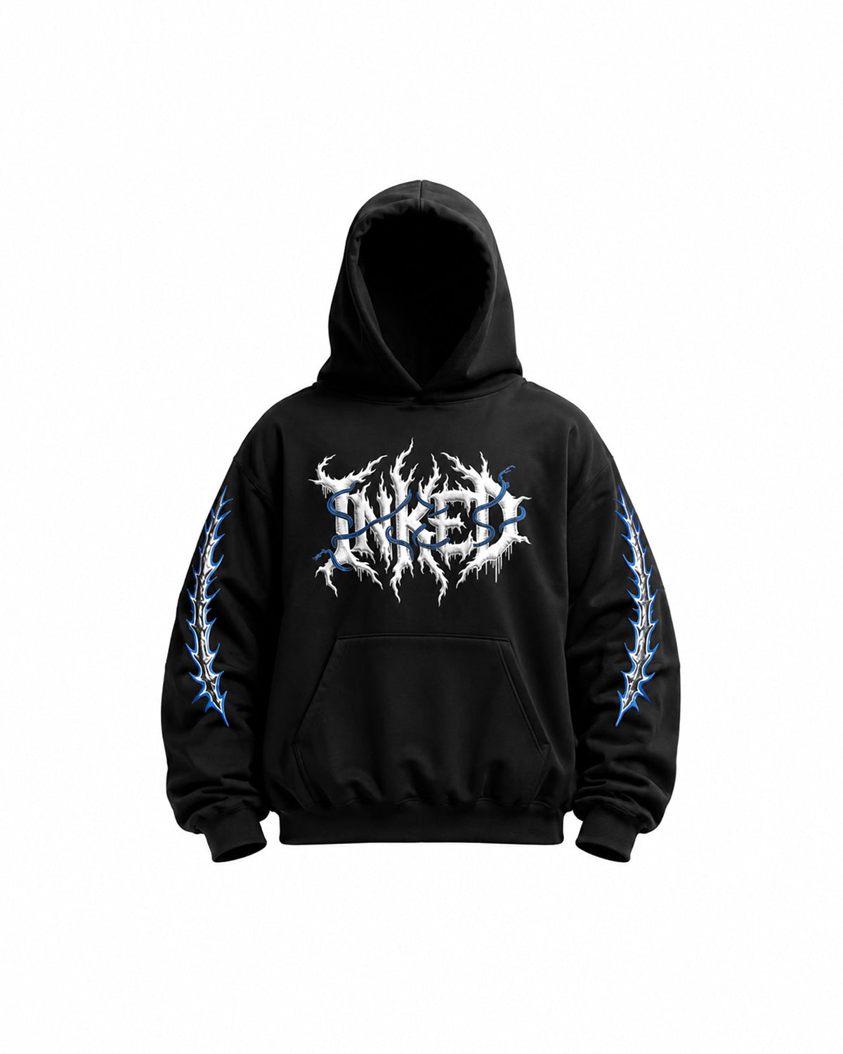 Inked signature hoodie Black