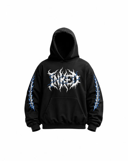 Inked signature hoodie Black